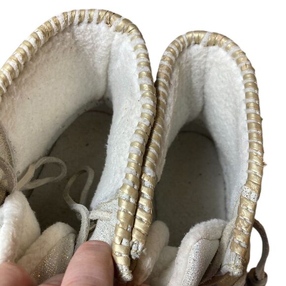 Jack Rogers Chloe Duck Boots Women 6 Blue White/Gold Waterproof Rain Snow Preppy - Picture 9 of 12